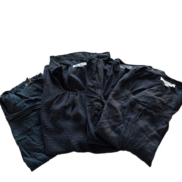 Womens Shirts Bundle Size Small Set of 4 Black Tops Casual Everyday Whimsigoth - Picture 1 of 7